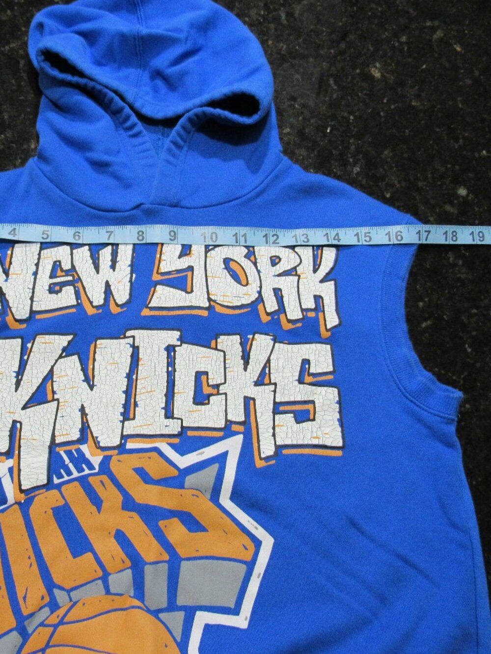 NBA-branded New York Knicks Cotton-On Kid Size 8 Sleeveless Hoodie Pullover Vest - Picture 11 of 16